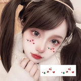 Love Heart Blush, Christmas Tree Makeup, Face Stickers, Fun Cosplay Tattoos, Children's Cartoon Reindeer Makeup