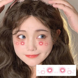 Love Heart Blush, Christmas Tree Makeup, Face Stickers, Fun Cosplay Tattoos, Children's Cartoon Reindeer Makeup