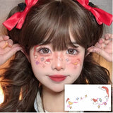 Love Heart Blush, Christmas Tree Makeup, Face Stickers, Fun Cosplay Tattoos, Children's Cartoon Reindeer Makeup