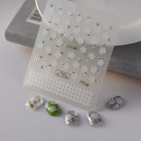 Adorable 5D embossed nail stickers with cute cartoon bee and bear designs. Easy to apply, long-lasting nail art. Perfect for fun manicures, kids' nails, and playful nail decorations. High-quality nail decals.