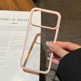 Minimalist Pastel Clear Bumper Phone Case | Hybrid Transparent Shockproof Base Cover