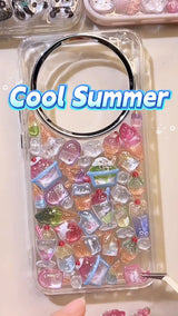 3D Cute Ice Cream Dessert Mirror Phone Case | Cool Summer Kawaii Cover