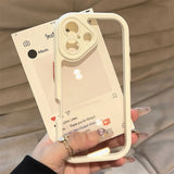 3D Cute Gummy Bear Phone Case | Cream White Bumper Kawaii Pastel Bedtime Bear Cover