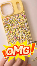 3D Cute Animals Squishy Phone Case | Cream Yellow Kawaii Cover