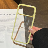 Minimalist Pastel Clear Bumper Phone Case | Hybrid Transparent Shockproof Base Cover