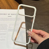 Minimalist Pastel Clear Bumper Phone Case | Hybrid Transparent Shockproof Base Cover