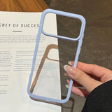 Minimalist Pastel Clear Bumper Phone Case | Hybrid Transparent Shockproof Base Cover
