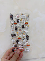 3D Cute Night Kitty Paradise Phone Case | Matte Black Cat Ear Kawaii Cover