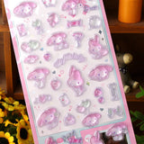 3D Cute Pink Dream Melody Phone Case | Pastel Lavender Kawaii Bunny Clear Cover