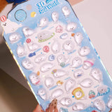 3D Cute Seal World Phone Case | Clear White Kawaii Ocean Animal Cover