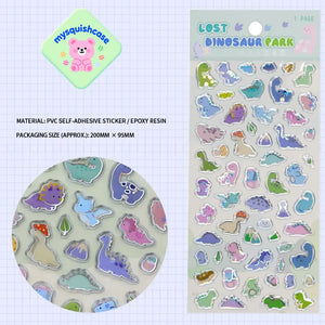 Transparent silver edge 3D bubble sticker sheet with cute sea creature patterns (whale, turtle, jellyfish), purple background, PVC self-adhesive, size 200×95mm